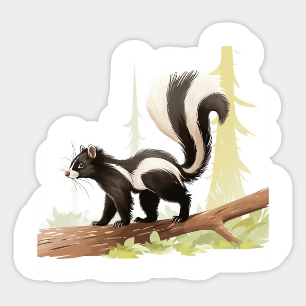 Skunk Sticker by zooleisurelife